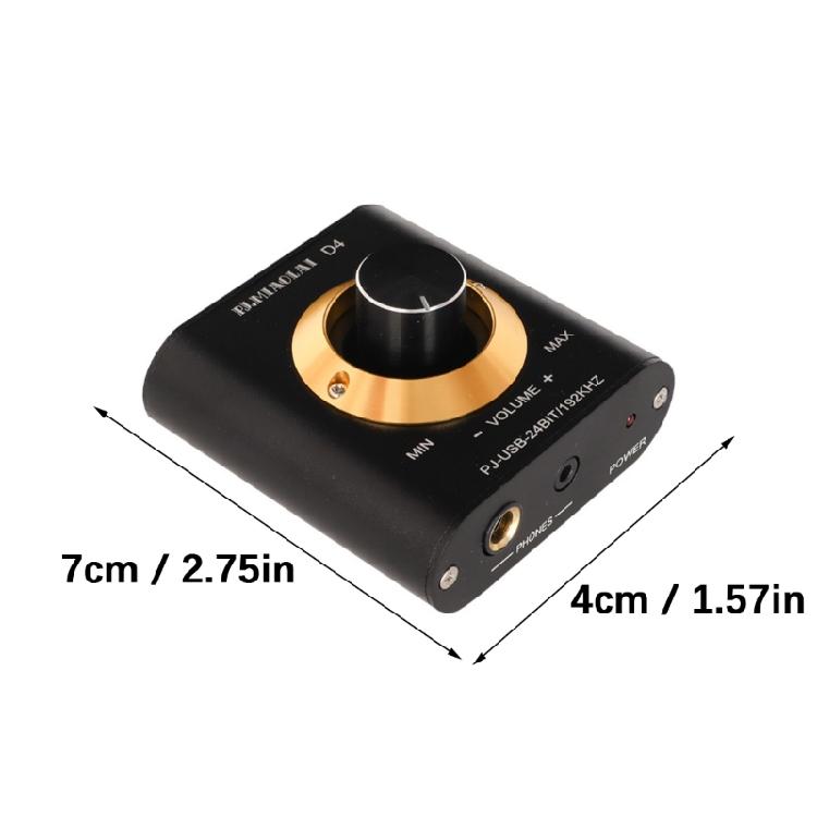 Aluminum USB Amplifier HiFi Audios Decoders 24Bit Resolution Volumes Control For Audiophiles Headphones Desktop Setups