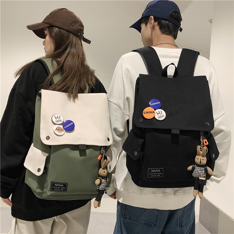 

New Casual Backpack for Men and Women Large Capacity Travel Backpack Korean Version of Junior and Senior High School College School School Bag Without pendant