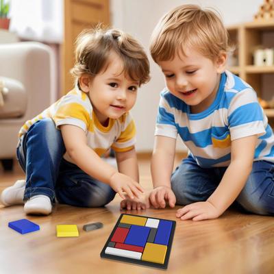 1/2 szt. Gra logiczna łamigłówka 88 wyzwań 4 poziomy trudności Przenośna dla dzieci i dorosłych Trening logicznego myślenia Edukacyjna gra planszowa logiczna