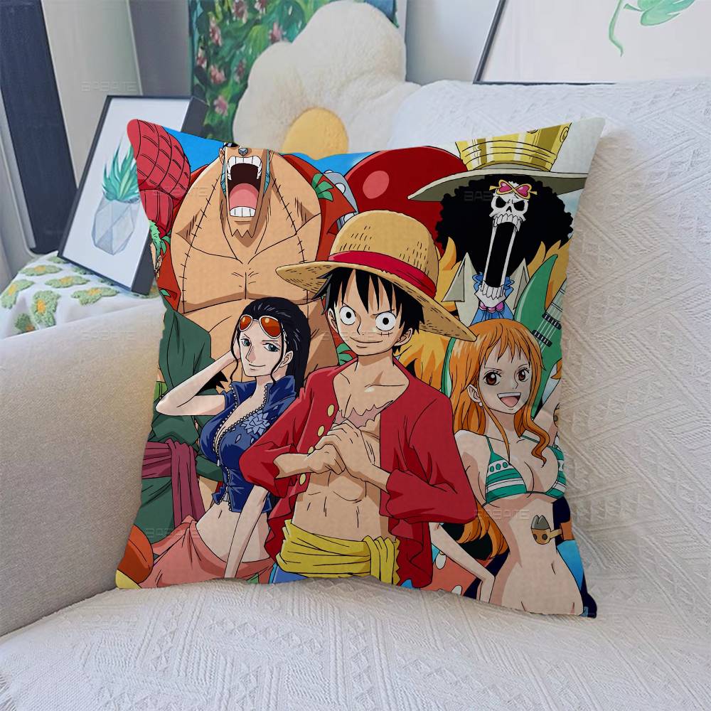 Classic Anime OONE PPIECE Office Cushion Pillowcase Car Cushion CoverXCM Lumbar Pillowcase Sofa Pillowcover