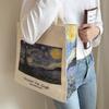 Extra Thick Canvas Female Shoulder Bag Van Gogh Morris Vintage Oil Painting Zipper Books Handbag Large Tote For Women Shopping