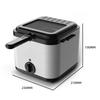 2.5L Large Capacity Smart Electric Deep Fryer Oil Fryer Mechanical Temperature Knob Fried Fryer With Stainless Steel Basket