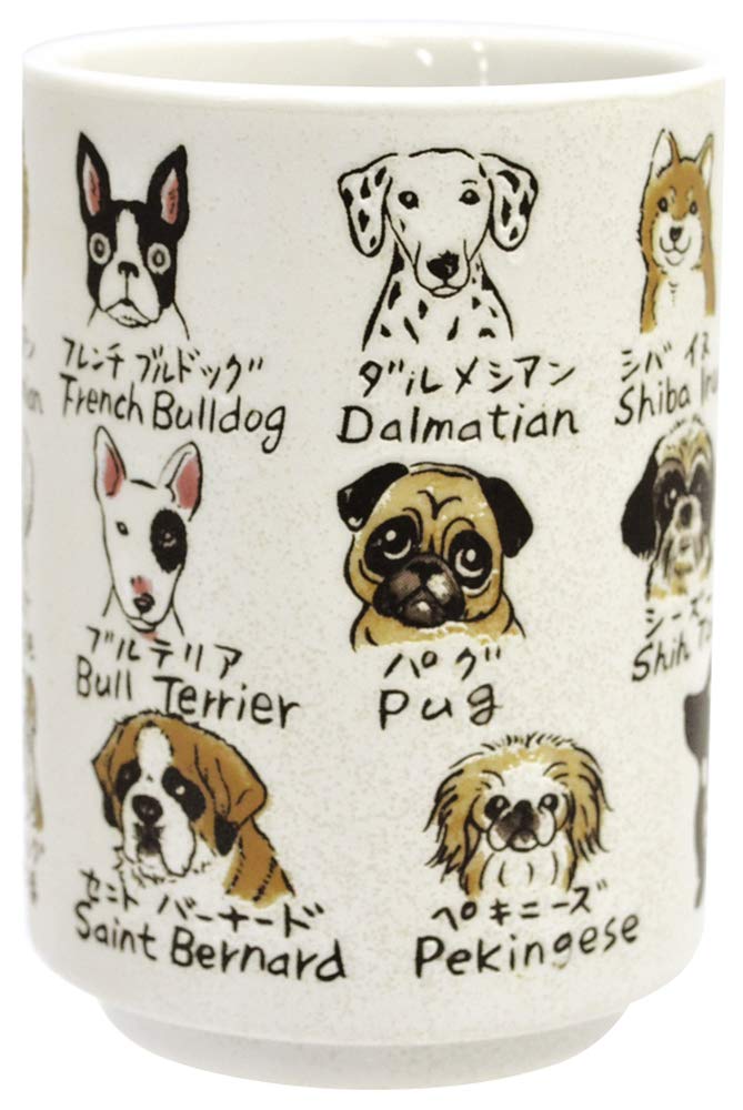 Ippinsha Sushi Mino Yamato 50369 Teacup, Ware, 280ml, Dog, Design,