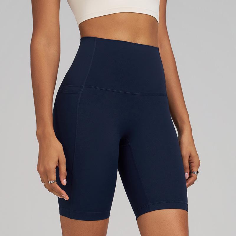 JOOMON Women's Quick-Dry Butt Lifting Yoga Shorts with Pockets for Running, Cycling, and Sports.