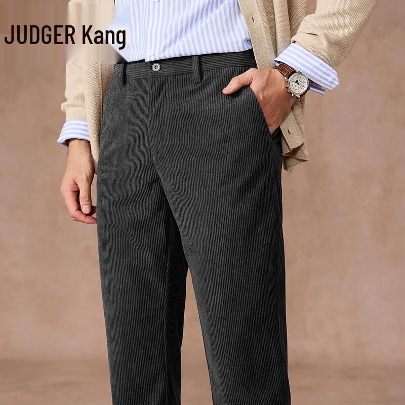 

Zhuangji Men s Vertical Stripe Corduroy Casual Trousers 5XL (35)