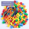 Rainbow Lacing Beads for Toddlers Color and Shape Sorter Fine Motor Skills Early Learning Montessori Toys for Preschool Kids