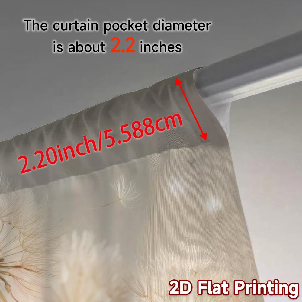 2pcs   2D FLAT PRINTING Curtains (Without Rod) Dandelion Whispers Chic Chic Curtains Versatile Polyester Curtains Festive