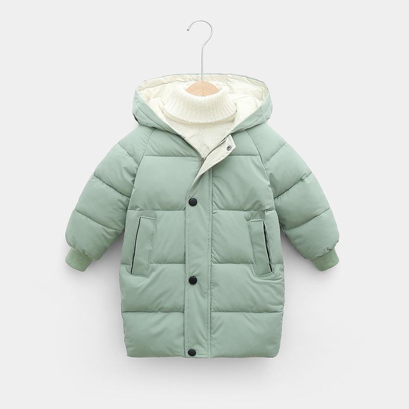 Kids' Mid-Length Winter Cotton Jacket for Boys & Girls - Korean Style