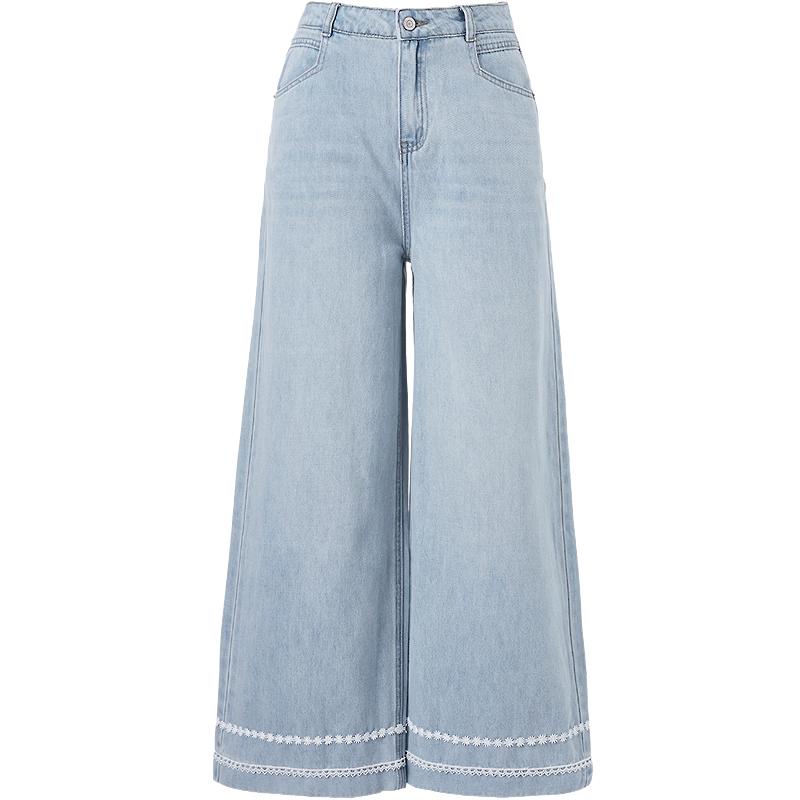 Betu Women s Wide-Leg Denim Pants L