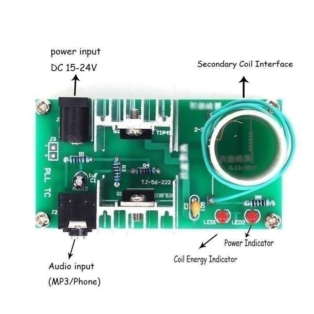 Mini Tesla Spule Coil Plasma Lautsprecher Elektronik Kit 15W DIY Tesla Spule Kit Mini Tesla Spule Coil Plasma Lautsprecher Elektronik Kit 15W DIY Tesla Spule Kit