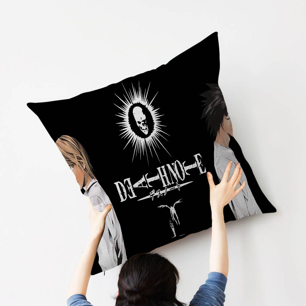 Anime D-Death N-Note Cushion Cover Polyester Sofa Cushions Decorative Throw Pillows Home Decoration Pillowcover