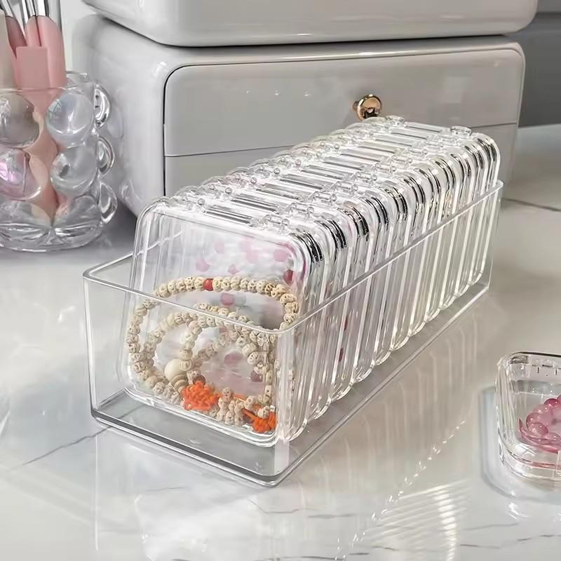 Acrylic Jewelry Box Clear Bracelet Storage Box Jewel Protection Case Jewelry Display Box Pendant Bracelet Ornament Organizer Box