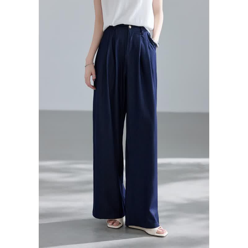 VICTORIA&VERA Wrinkle-Resistant Wide-Leg Trousers