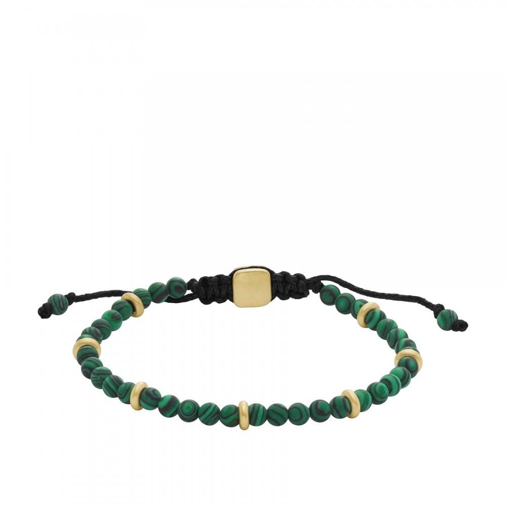 

Мужской браслет Fossil Merritt Arm Stack с зеленым малахитовым бисером