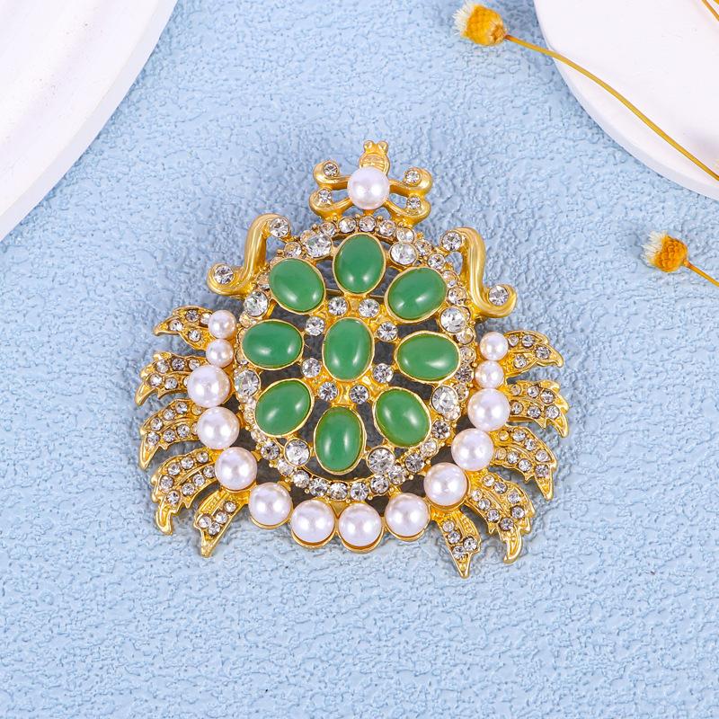 

Vintage Crab Brooch Luxury Rhinestone Pearl Animal Pin Fashion Court Women S Accessories Brooch Elegant
