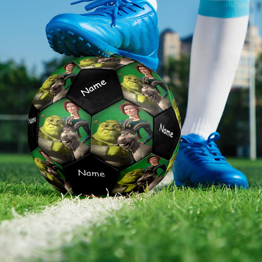 Custom Name Shrek Theme Size 5 Soccer Ball, Suitable for Both Indoor and Outdoor Matches, a Gift Suitable for Everyone.