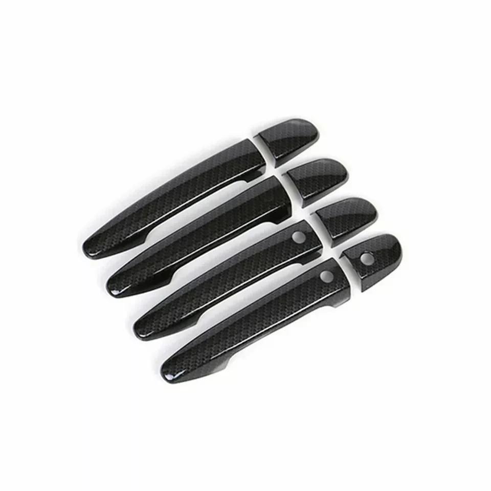 LHD For Mazda 2 3 6 CX3 CX5 2014 2015 2016 2017 2018 2019 Car Smart Keyless Door Handle Cover Trim Carbon Fiber Accessories