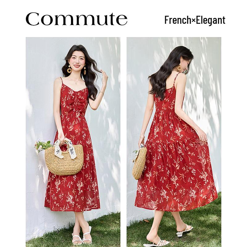Summer Floral Print Spaghetti Strap Dress