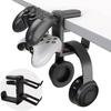 Clamp-on PC Gaming Headphone Stand Rotating Arm Headphones Hanger Controller Storage Rack  Table
