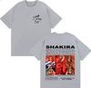 Verano Caliente Cantante Shakira Las Mujeres Ya No Lloran 2026 Primavera verano nuevo Puro Algodón Moda Manga corta Superior Unisex