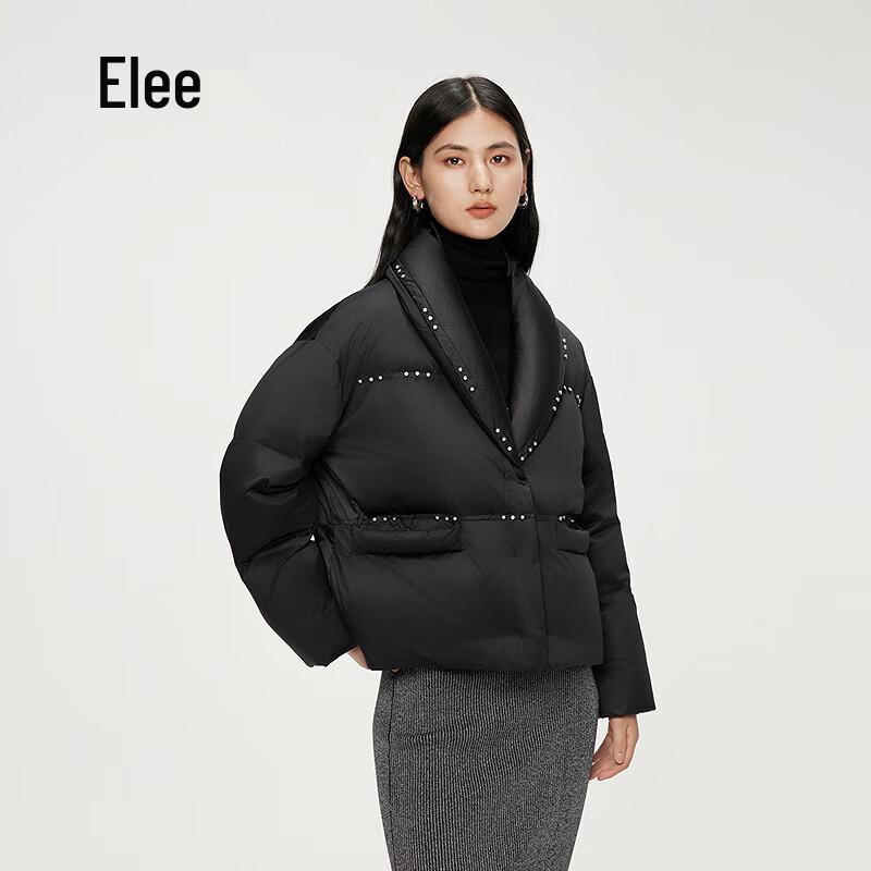 Aiyilai Women's Short Goose Down Blazer Jacket
