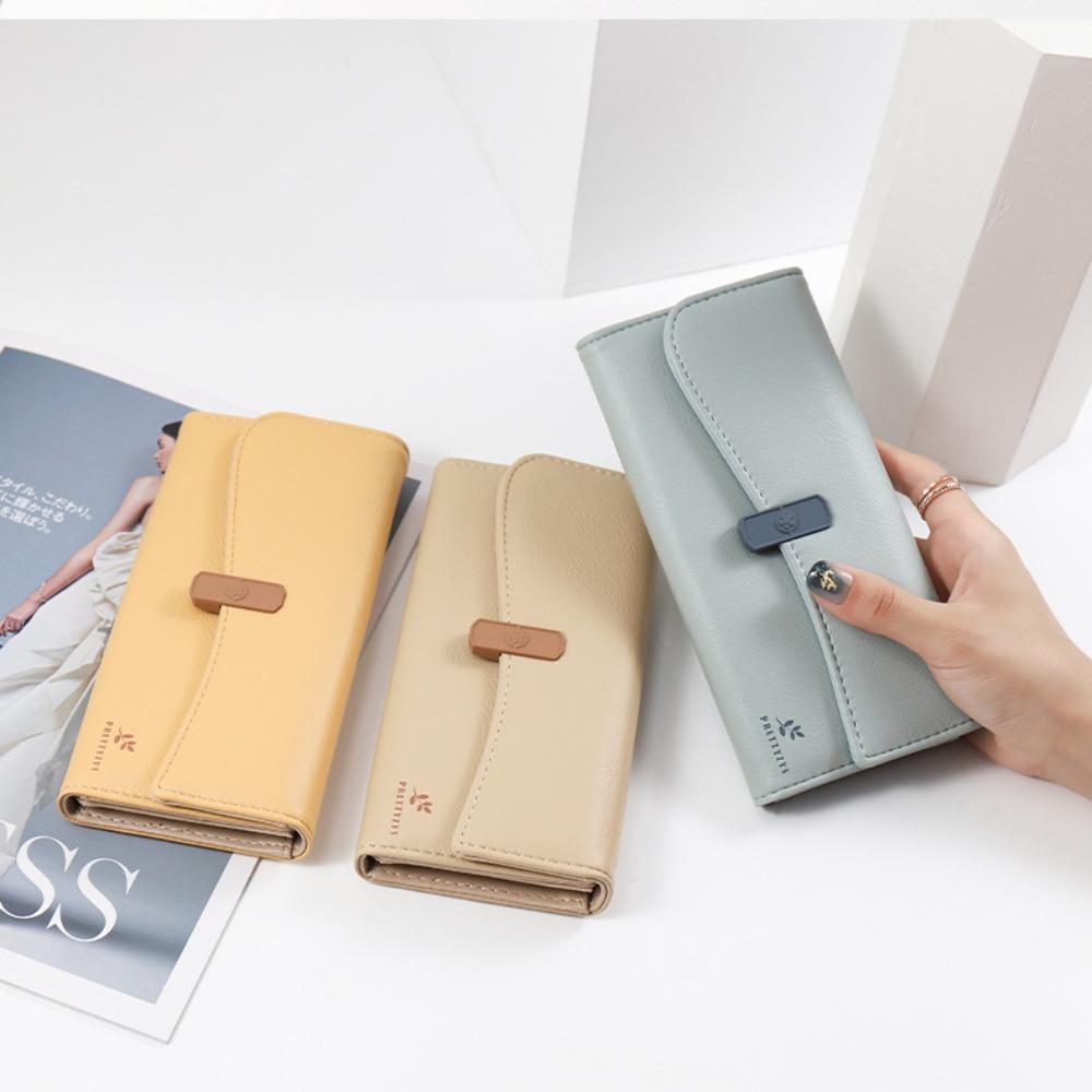 

Сплошной цвет женский кошелек три раза держатель для карт модный мини-кошелек для женщин студент