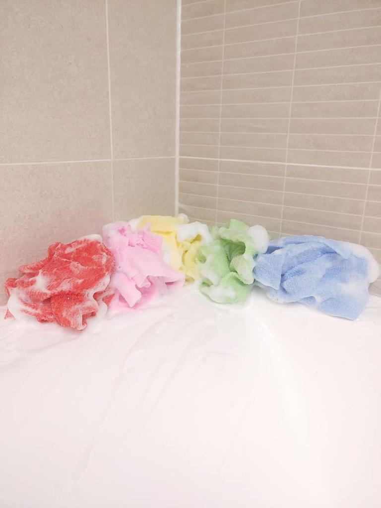 NEPURE Korean Body Towel Exfoliating Washcloth Shower Towel Large 5 Colors Dry Skin Removal Exfoliating Body Scrubber Reusable Pieces (10 Mix)
