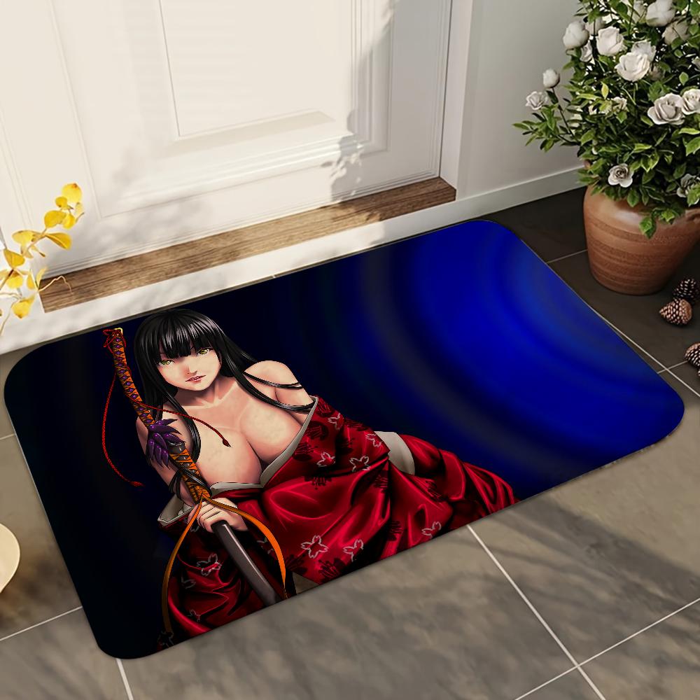 1pc Sexy Japan Anime Girl Bathroom Absorbent Mats Anti-Slip Mats Home Decor Supplies Carpets Home Kitchen Floor Mats