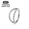 F136 G23 Titanium Nose Ring 16G Hinged Segment CZ Septum Clicke Daith Earrings Hoops Ear Cartilage Tragus Helix Piercing Jewelry
