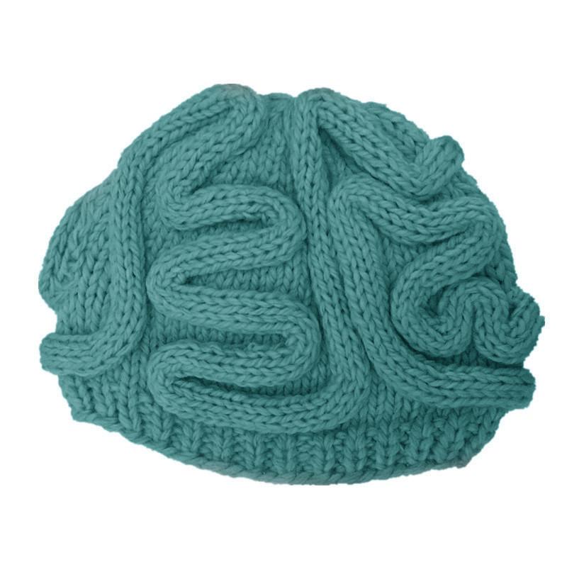Cappello a Forma di Cervello Horror Lavorato a Maglia a Mano BomHCS - Accessorio per Costume di Halloween