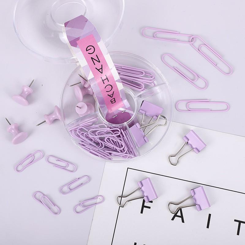 Individuell gestaltetes Reißnagel- & Donut-Set in Macaron-Farben - Multifunktionale Büroklammern & Magnetischer Schlüsselanhänger