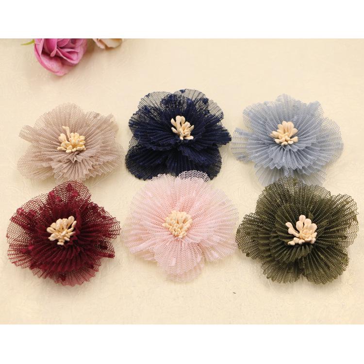 Korean Handmade Yarn Flower Hair Accessories for Children
