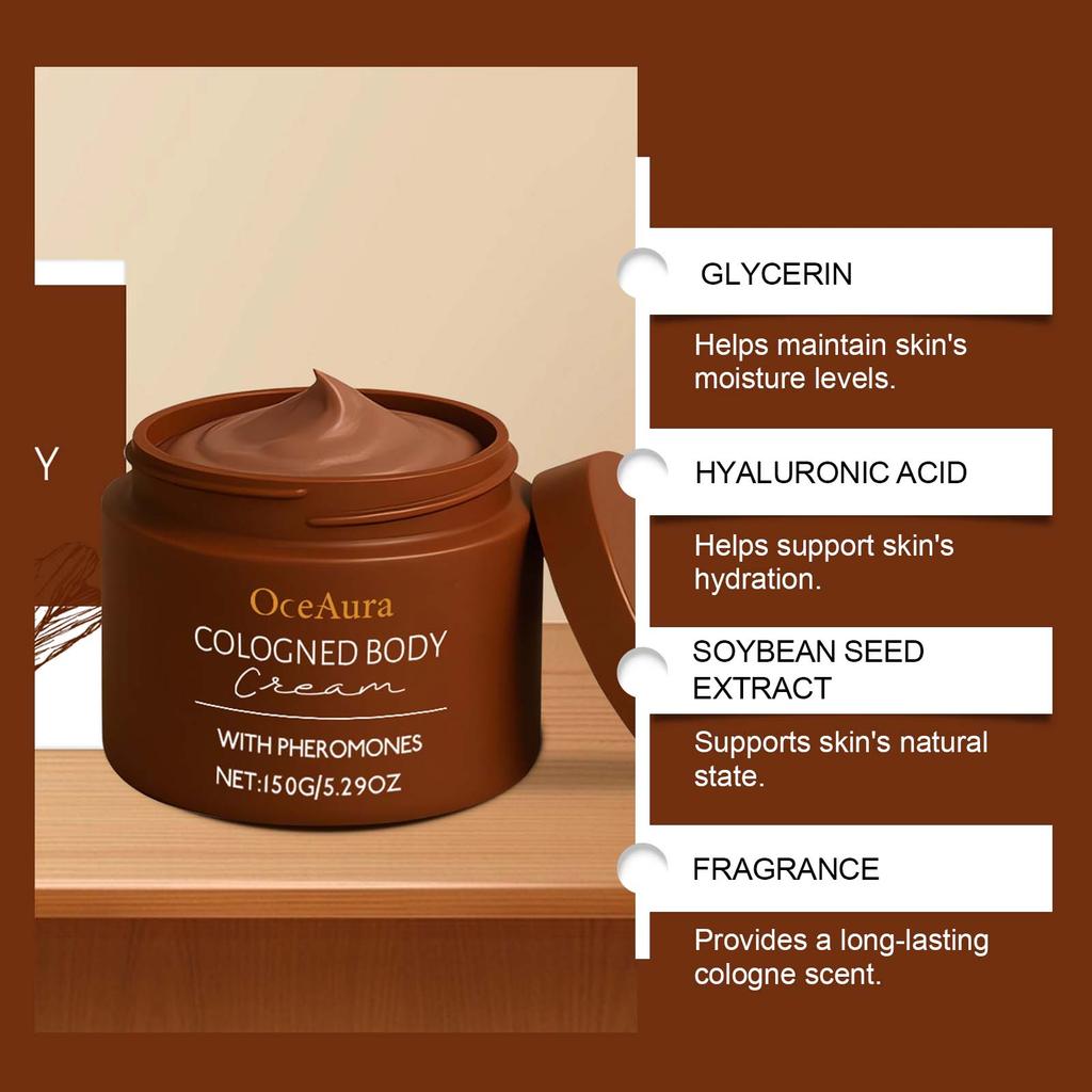 Cologne Fragrance Body Cream All-day Hydration Tailored To Men's Skin Needs Nourish Moisturize Body Skin After Showering