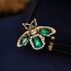 Rerto Bee Crystal Brooches For Women Enamel Rhinestone Animal Tassel Lapel Pins Men'S Suit Collar Pin Badge Accessories