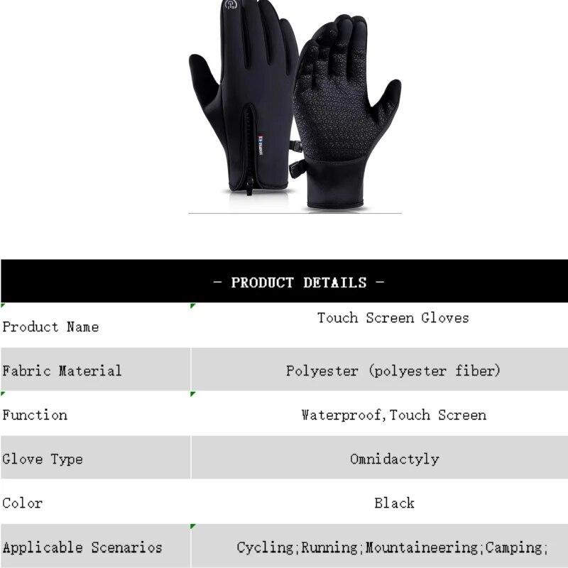 Winter Thermal Gloves Waterproof Windproof And Non-slip Gloves Warm Touch Screen Gloves For Outdoor Running, Cycling, Skinng