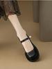 2025 spring and autumn new French retro Mary Jane single shoes round head high thick heel small leather shoes women's trend