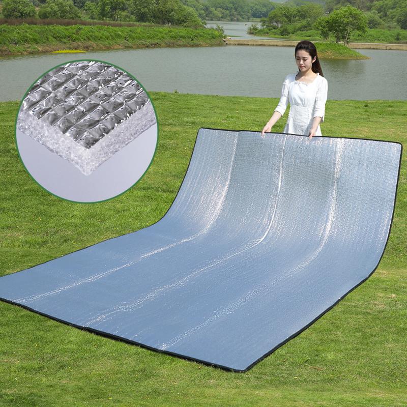 Outdoor Portable Picnic Mat Camping Foam Foil Mat Camping Tent Picnic Pad Moisture-proof Beach Mat Aluminum Film Foldable