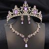 3Pcs Crown Bridal Jewelry Sets for Women Princess Tiaras and necklace earrings Prom Birthday Wedding Tiaras and Crowns Set
