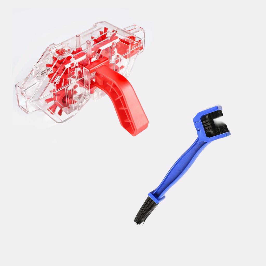 Fahrradkettenreiniger, vollständig transparenter visueller Immersions-Typ, Ölflecken, blaue Kettenbürste Reinigungswerkzeug Zubehör