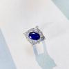 Fine Wedding Ladies Ring Romantic Sparkling Blue Diamond 925 Sterling Silver Engagement Rings For Women Jewelry Gift