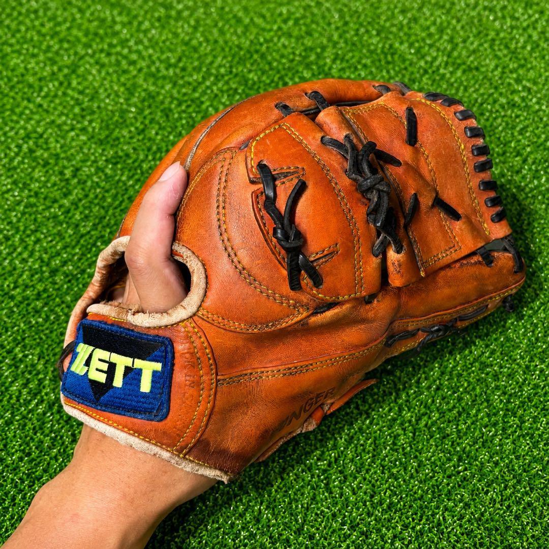 Used ZETT Hardball Infielder Gloves Pro Status Series Ready to Use Good Type