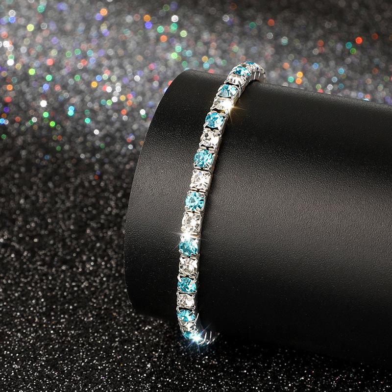Jewelry Full Diamond Single Row Elastic Bracelet Bridal Versatile Rhinestone Bracelet Claw Chain Diamond Bracelet