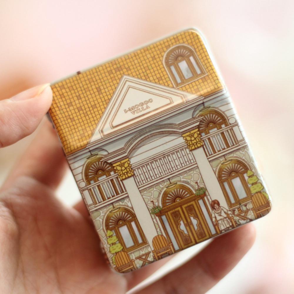 

Creative Metal Storage Box Mini Vintage Candy Tin Box House-Shaped Storage Organizer Cookie жовтий
