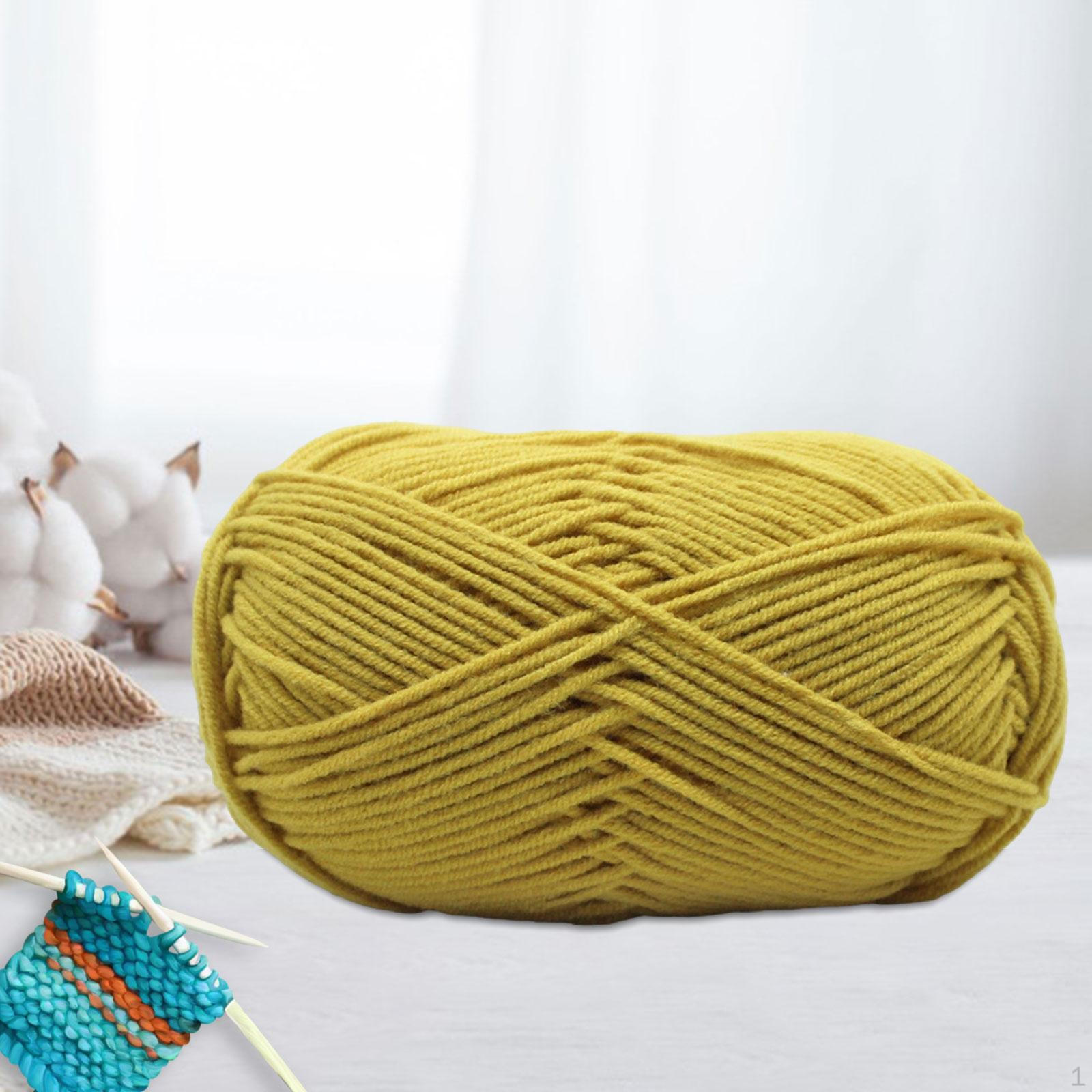

Акриловая пряжа для вязания и проектов крючком Light Yellow