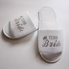Fashion 20 Pairs Bride & Bridesmaid, Wedding Party Guests Home Slip on Shoes Bridal Party Slippers Open-toe with Golden, Red and Black