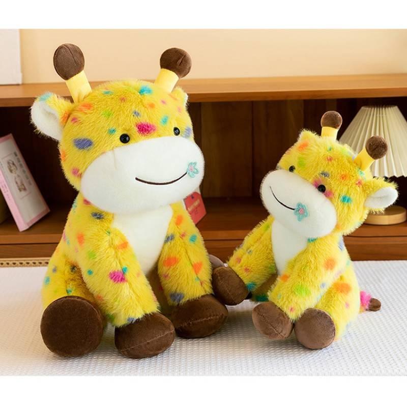 Adorable Colorful Polka Dot Plush Deer Toy Soft And Huggable Stuffed Animal For Kids