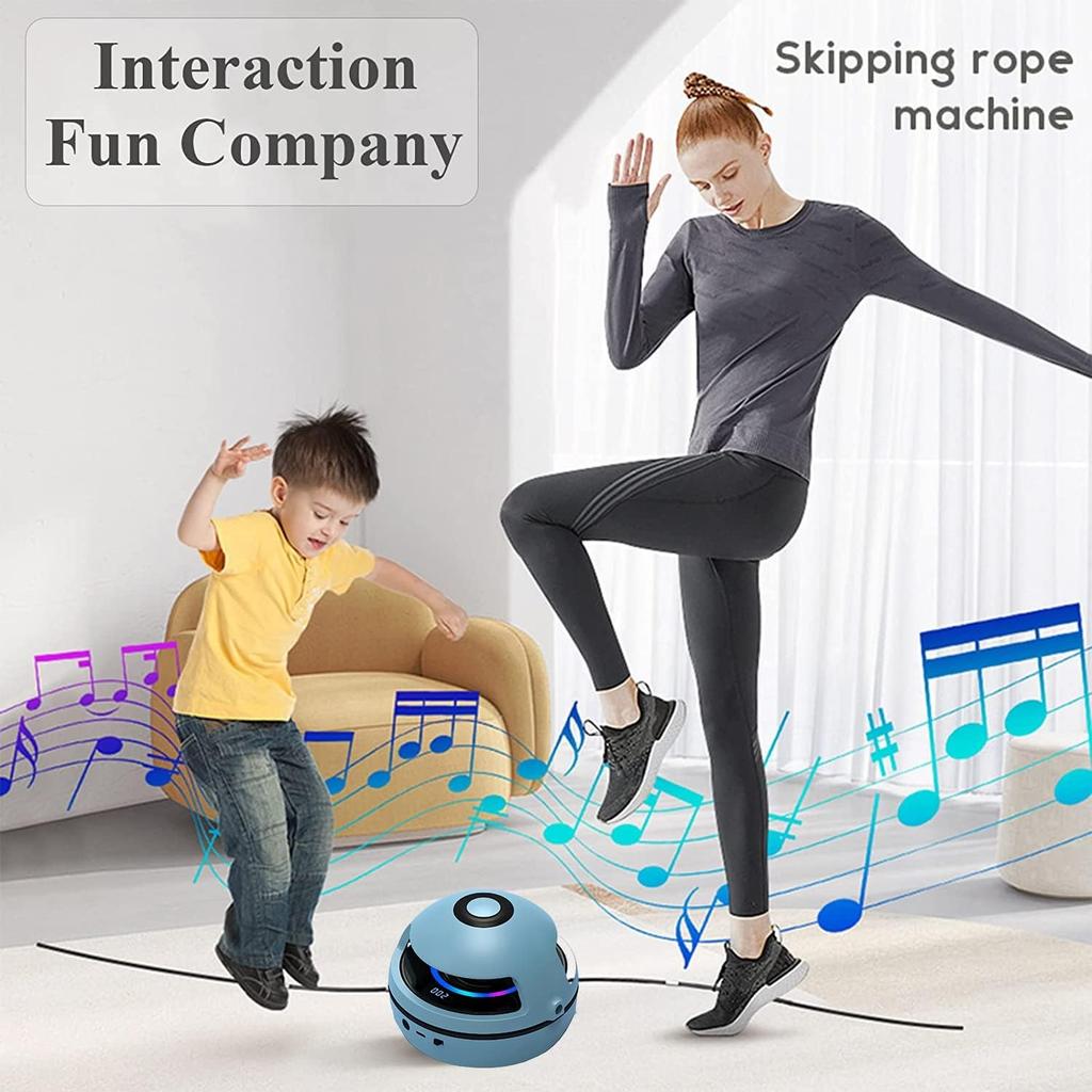 Music Jump Rope Machine, Intelligent Automatic Electric Rope Skipping Machine With Bluetooth Speaker,with LED Display Counter
