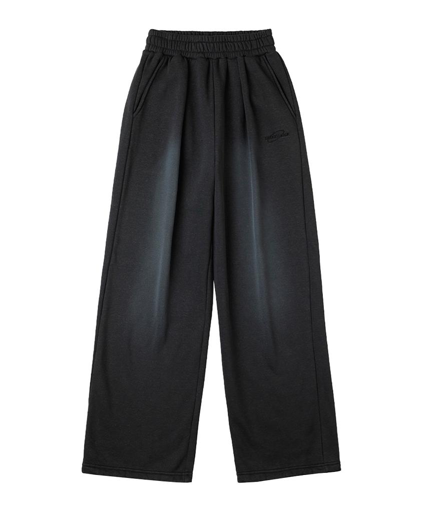 URBANAGE Pigment Wash Signature Wide Sweatpants Black