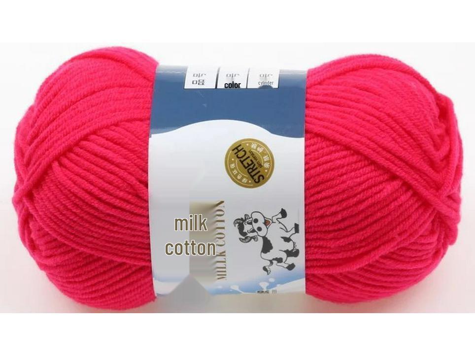 

5-ниткова молочна бавовняна пряжа: Пряжа для малюків з чистої бавовни, середньої товщини для ручного в язання шапок своїми руками