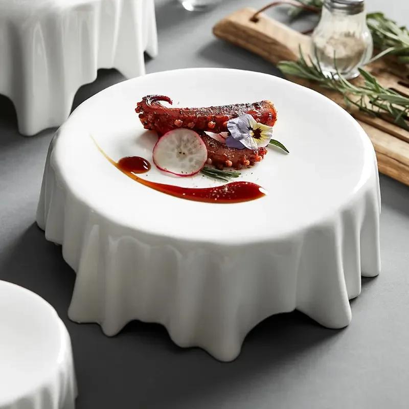 Restaurant Kreativer Unregelmäßiger Wärmespeicherteller Französischer Molekularer Kochteller Dessertschale Westliches Restaurant Butterdose